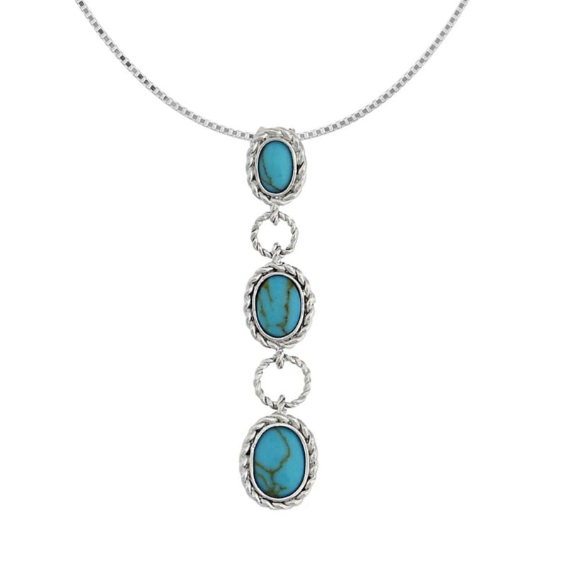 Kelly Herd Turquoise Drop Pendant Necklace