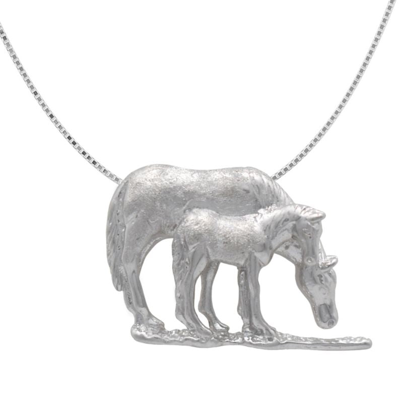 Kelly Herd Grazing Mare and Foal Pendant
