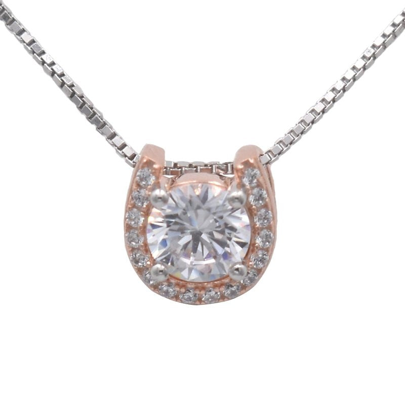 Kelly Herd Rose Gold Plated Horseshoe Necklace