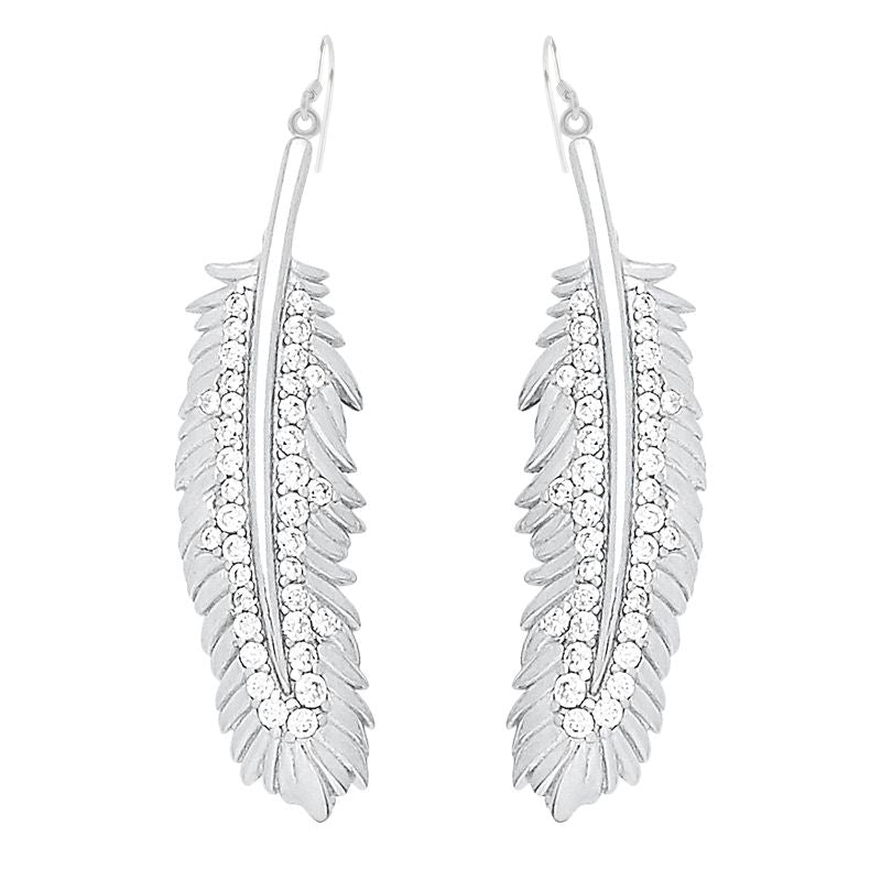 Kelly Herd Shimmering Feather Dangle Earrings