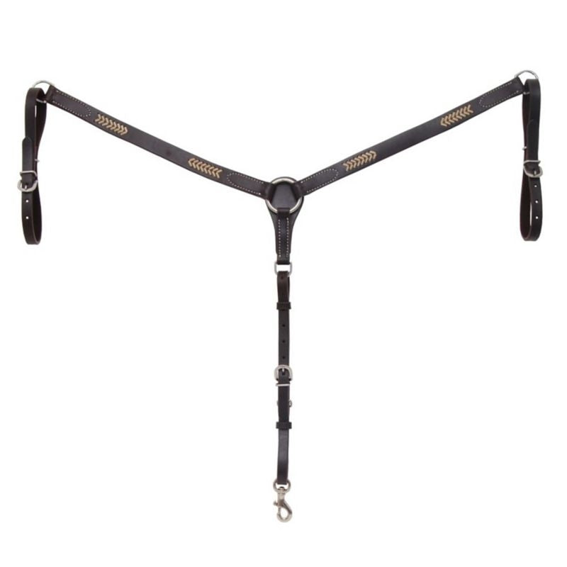 Oxbow Sonoma 1" Breast Collar with Rawhide Dk Brown