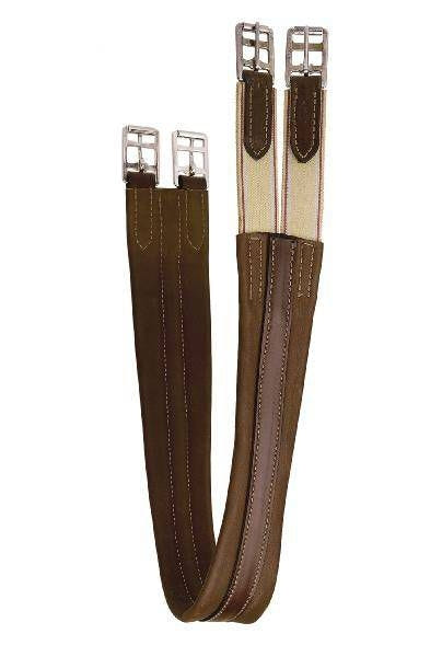 Tory Contour English Girth with Elastic 36 Oakbark