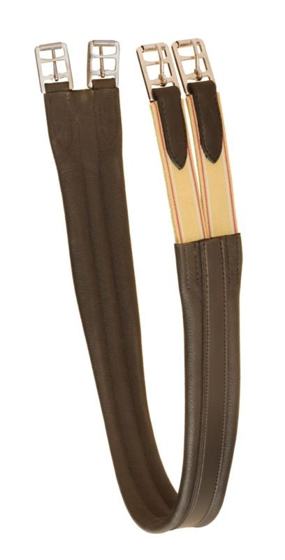 Tory Contour English Girth with Elastic 36 Oakbark