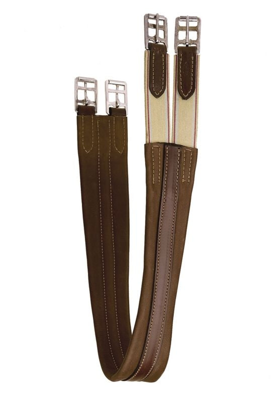 Tory Contour English Girth with Elastic 36 Oakbark