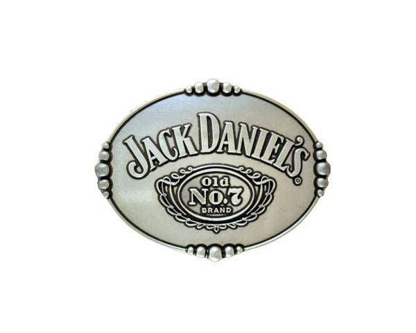 Jack Daniels Oval Buckle with Traditional Logo 4x