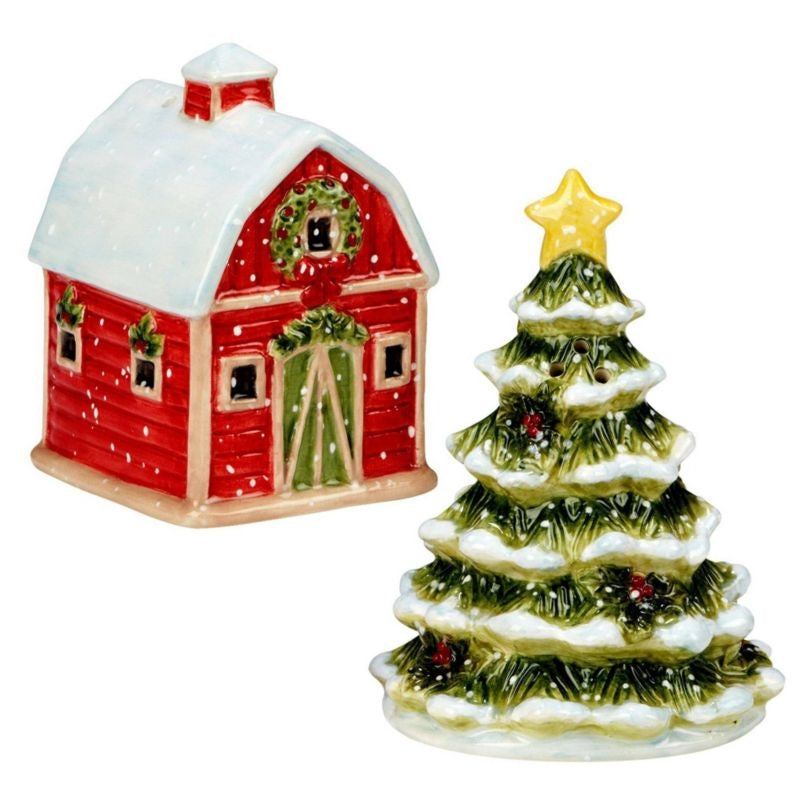 Snowy Farm Salt Pepper Set