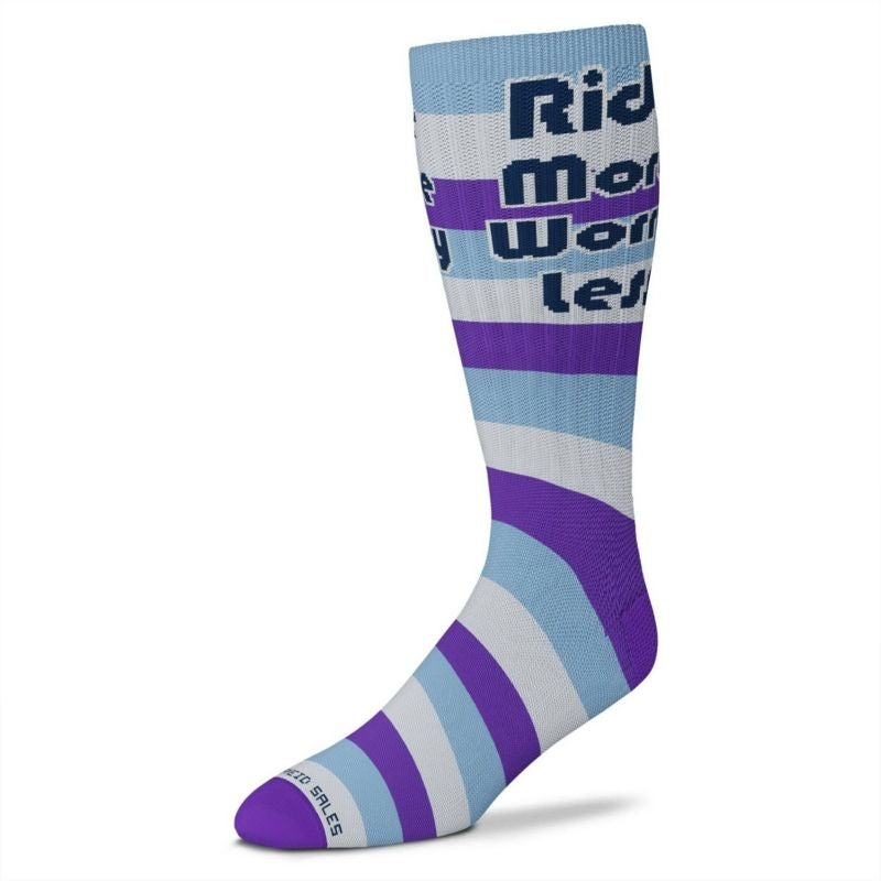 Ride More Work Less Striped Tall Socks