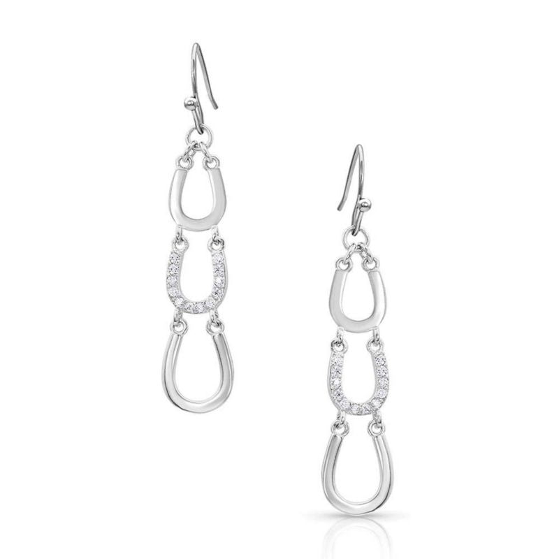 Montana SS One Step Closer Horseshoe Earrings