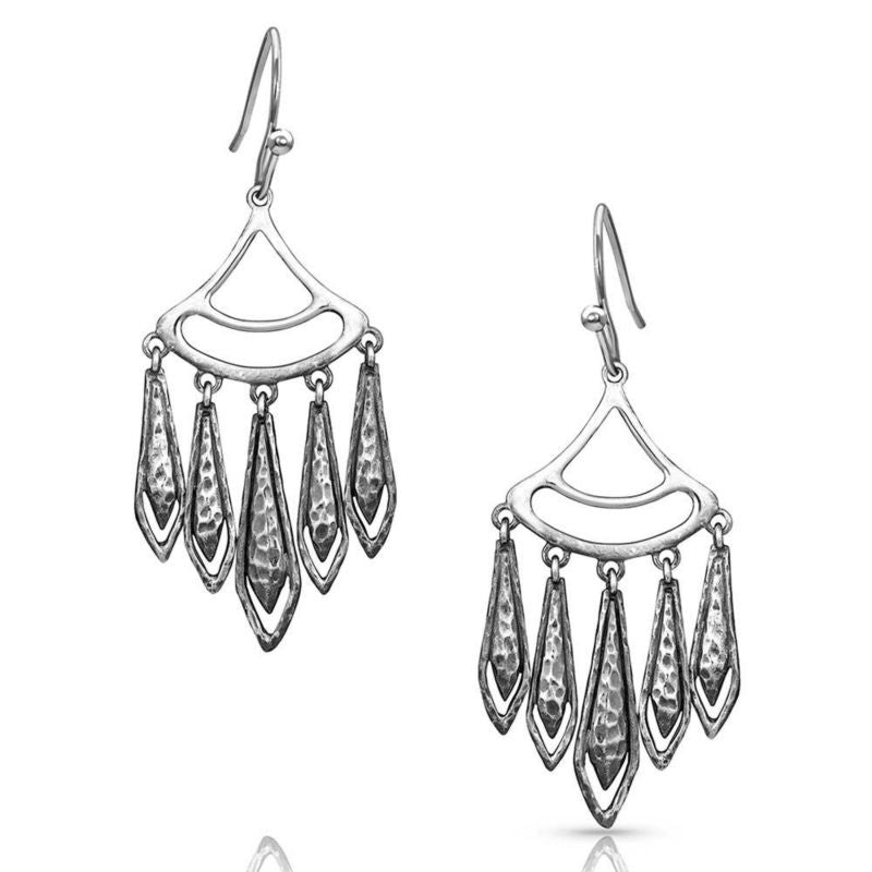 Montana Silversmiths Hammered Chandelier Earrings