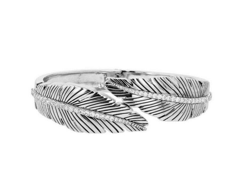 Montana SS Wrapped with in Crystal Feather Bracelet