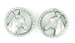 Finishing Touch Horse Head In Rope Earrings