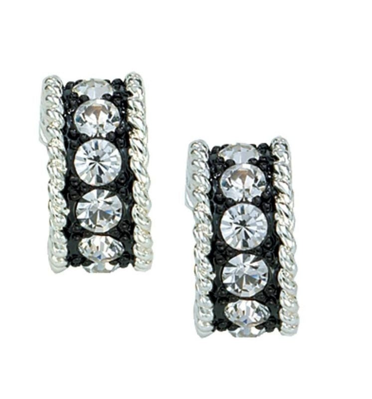 Montana Silver Crystal Shine Small Hoop Earrings