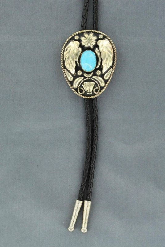 Double S Leaf Bolo Tie