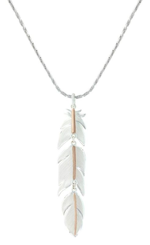 Montana Rose Gold Plume Feather Necklace