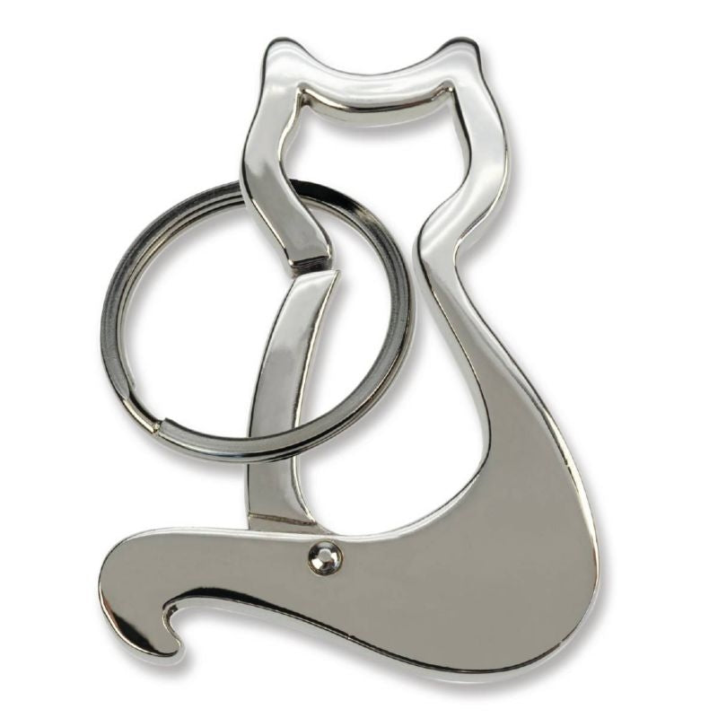 Kelley Cat Carabiner Keychain Black/White