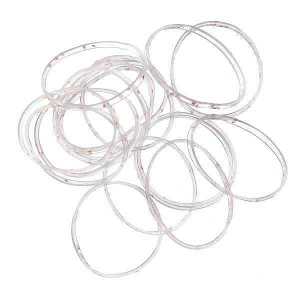 Tough1 Clear Glitter Bands Clear 500pk