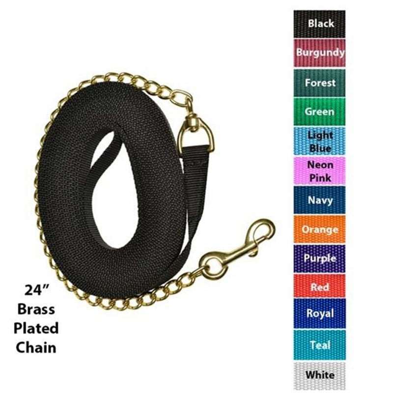 Jacks Nylon Lunge Line with 24" Brass Plated Chain
