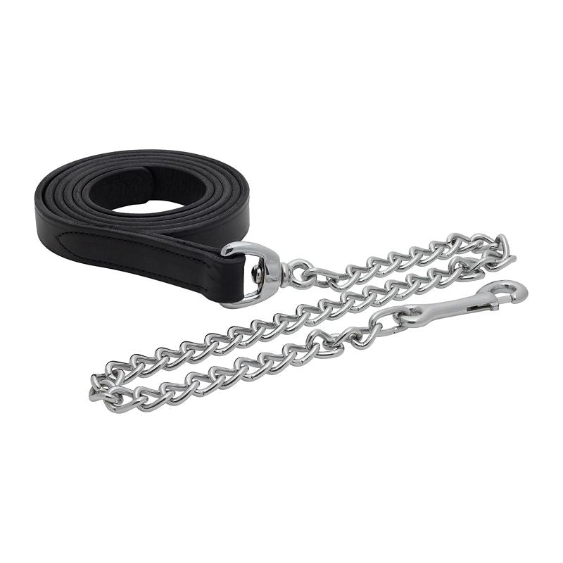 Perris 7Ft Leather Lead with Chain