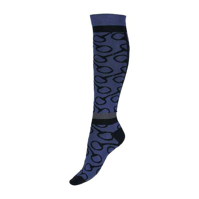 Horze Jacquard Knit Riding Knee Socks 6-7.5 Beetle