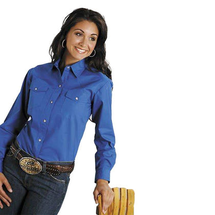 Roper Ladies Poplin LS Shirt