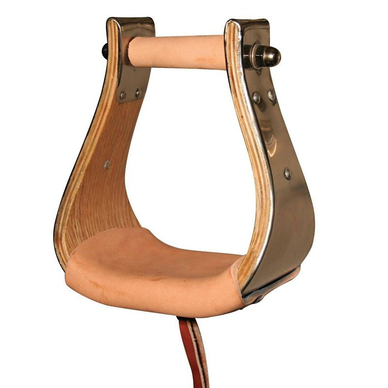Reinsman Monel Wood Stirrup 3 Neck Brn