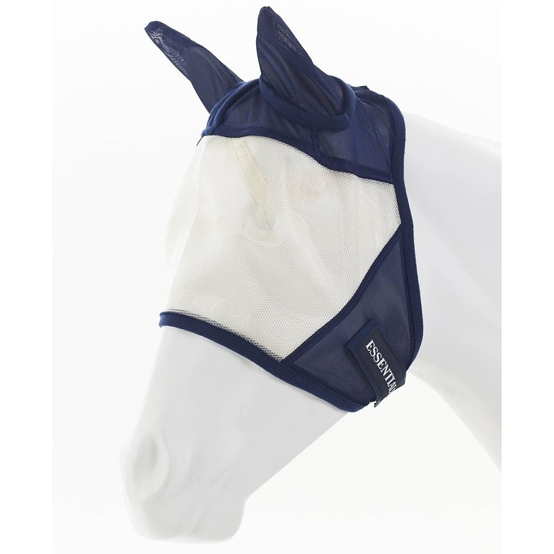 Equiessentials Fly Mask Horse Silver/Navy