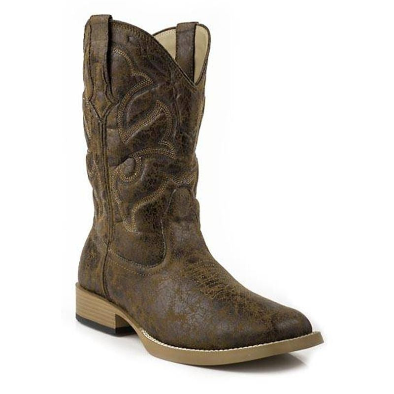 Roper Mens Scout Wide Sq Toe Western Boot