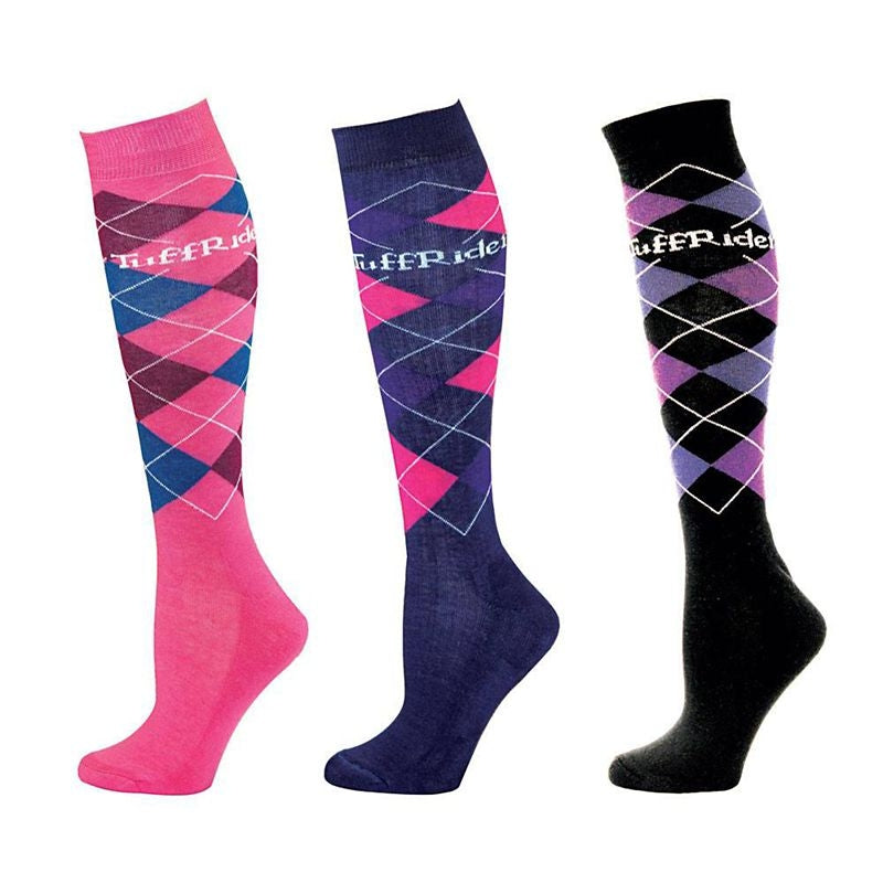 Tuffrider Argyle Knee Hi Socks