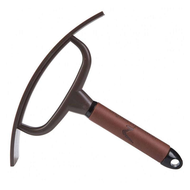 Horze Maddox Leather Handle Sweat Scraper Dk Brown