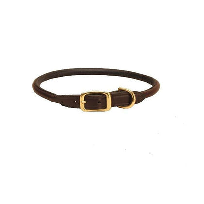 Tory Leather Rolled Leather Dog Collar