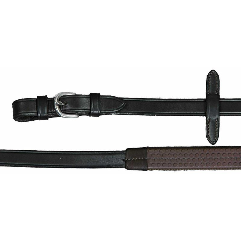 Vespucci Rubber Eventing Reins with Buckles