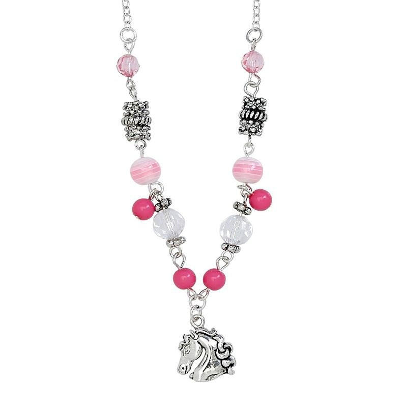 Colored Bead Necklace Aqua