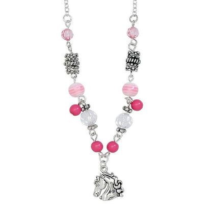 Colored Bead Necklace Aqua