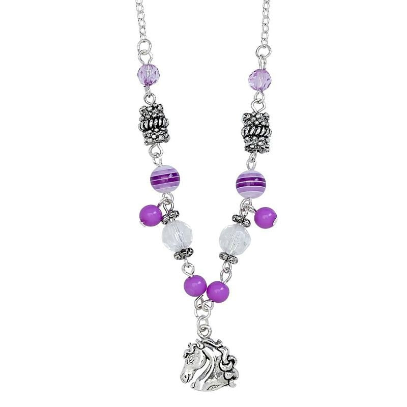 Colored Bead Necklace Aqua