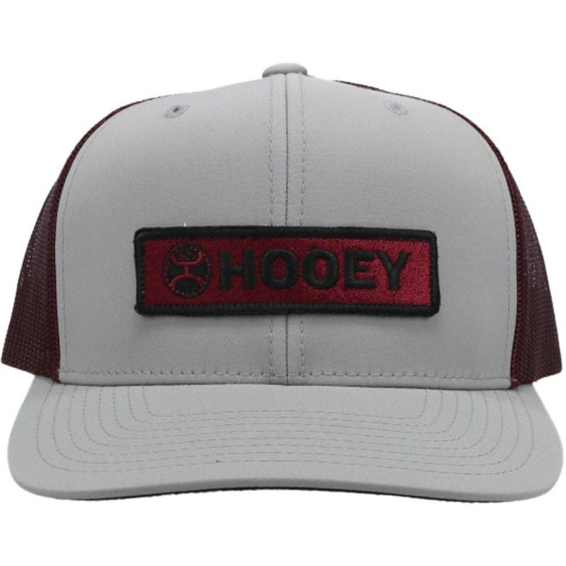 Hooey Lockup Trucker Cap Maroon/Black Patch