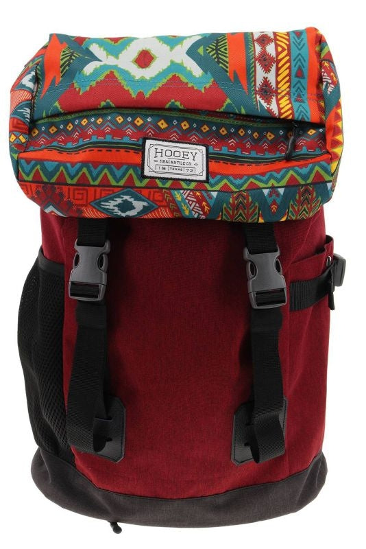 Hooey Topper II Backpack Cranberry/Aztec
