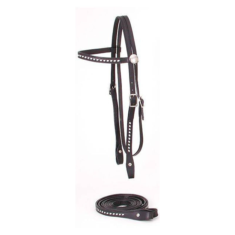 Royal King Buckstitched BB Headstall Reins