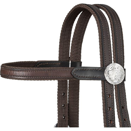 King Series Nylon Browband Bridle Leather