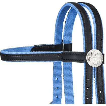 King Series Nylon Browband Bridle Leather