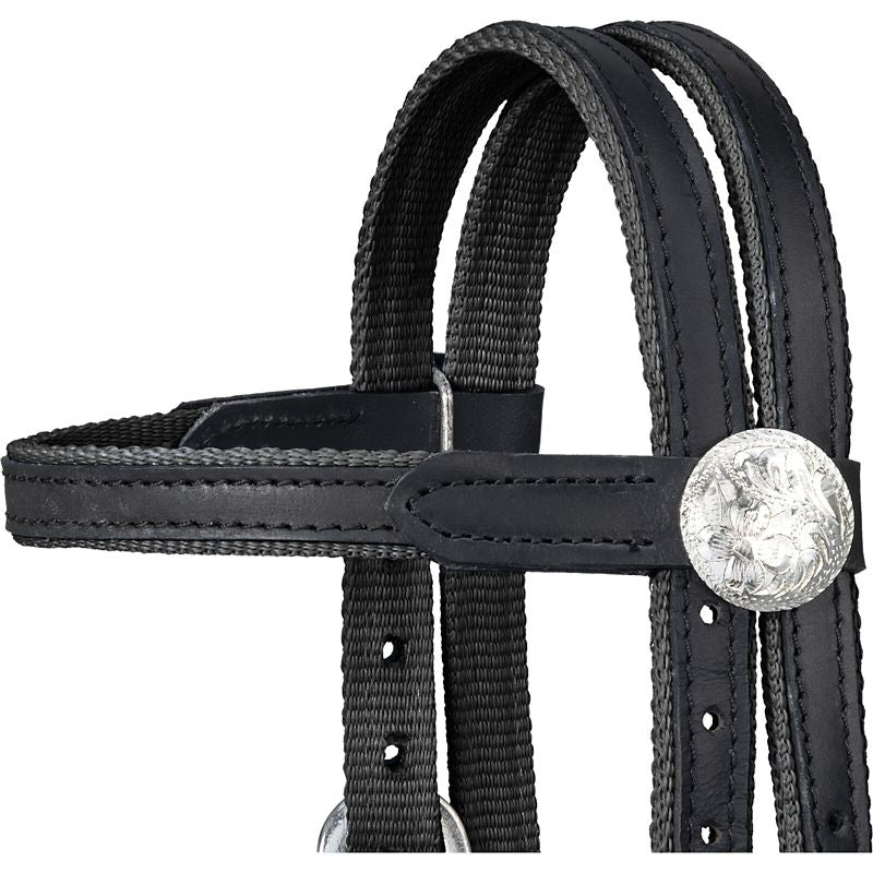 King Series Nylon Pony BB Bridle Leather
