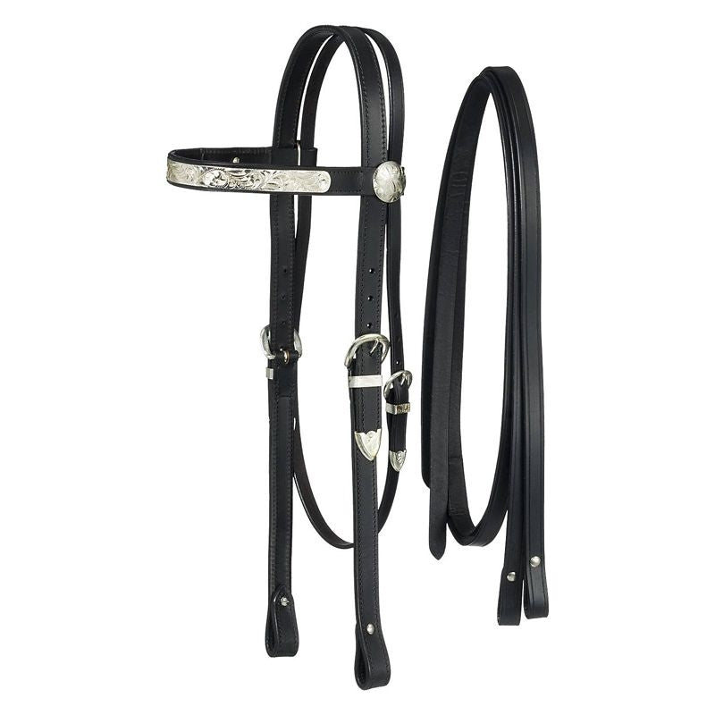King Series Draft Horse Show Headstall Rein