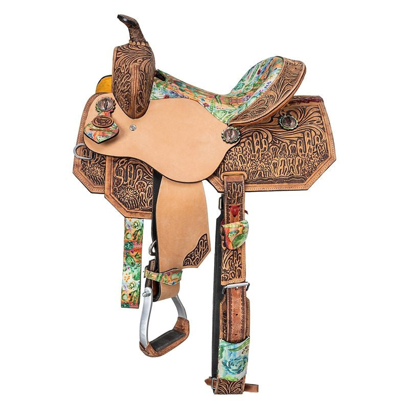 Silver Royal Youth Cactus Barrel Saddle Pkg