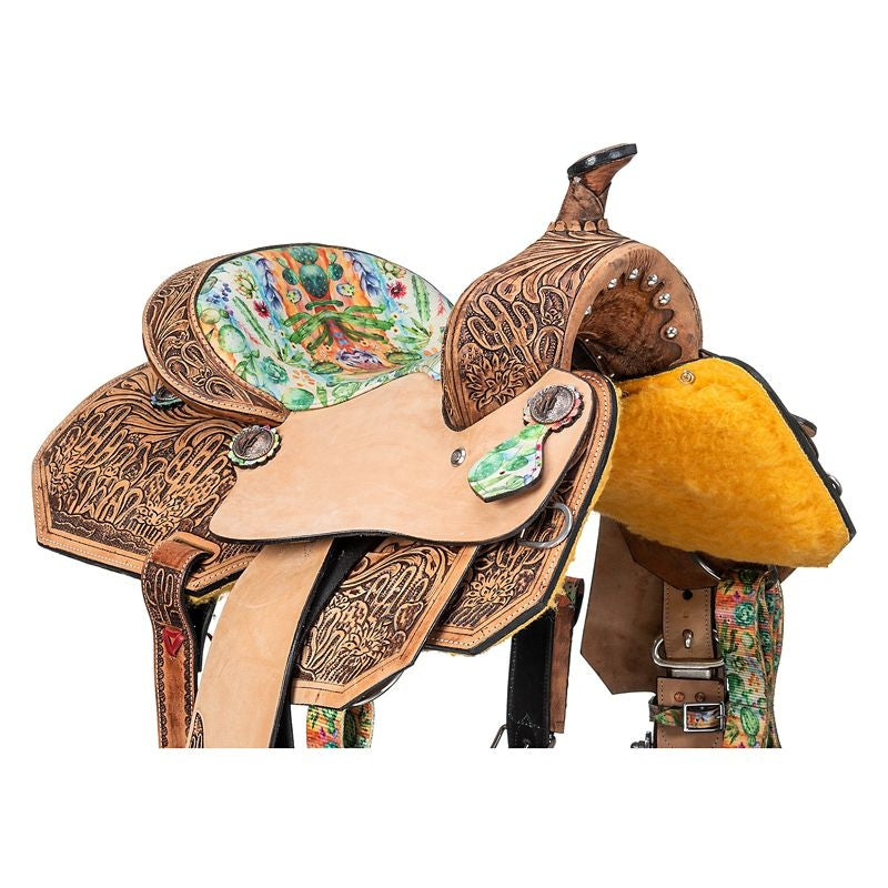 Silver Royal Youth Cactus Barrel Saddle Pkg