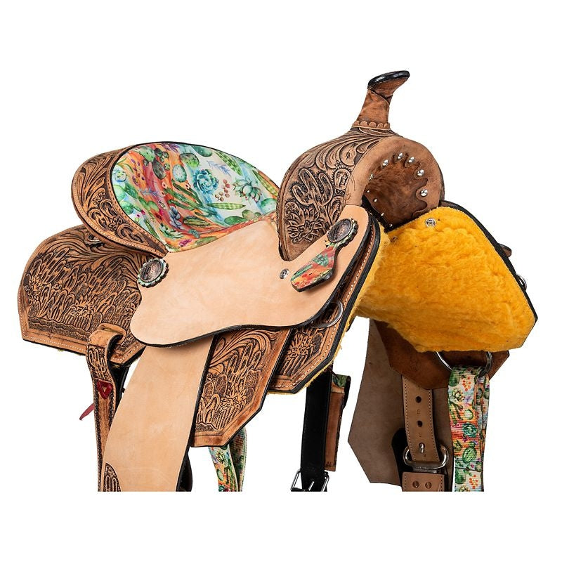 Silver Royal Youth Cactus Barrel Saddle Pkg