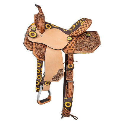 Silver Royal Youth Sunflower Barrel Saddle Pkg