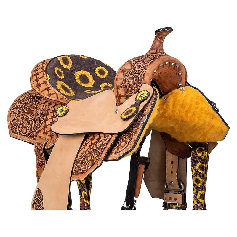 Silver Royal Youth Sunflower Barrel Saddle Pkg
