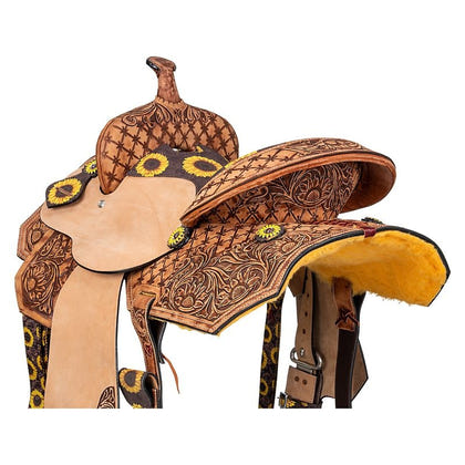 Silver Royal Youth Sunflower Barrel Saddle Pkg