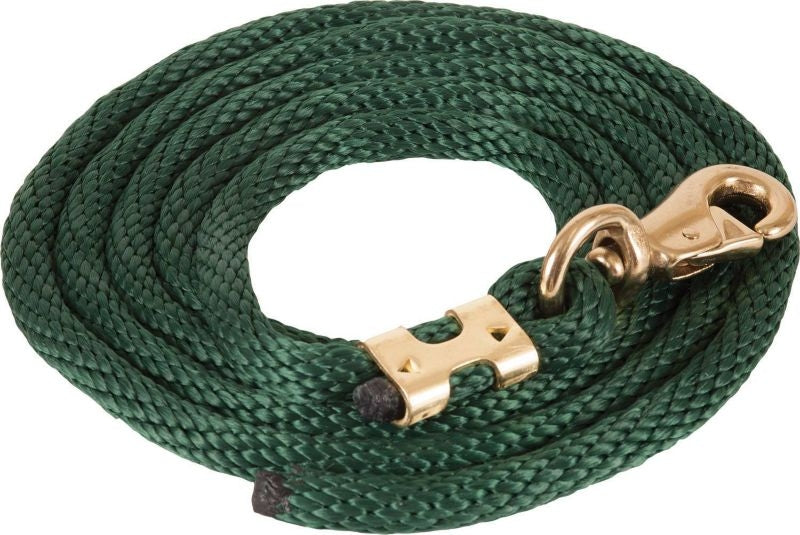 Mustang Poly Lead Rope with 1" Brass Plated Bull S