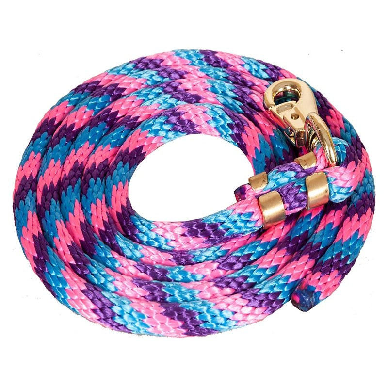 Mustang Poly Lead Rope with 1" Brass Plated Bull S