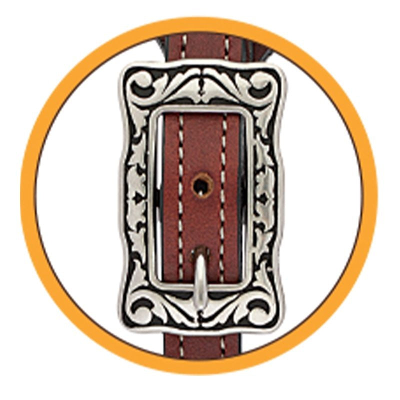 Weaver Basket Bridle Leather Spur Straps
